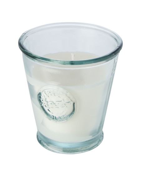 Vela de soja con soporte de vidrio reciclado "Luzz"