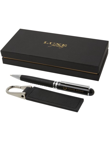 Set de regalo de bolígrafo y llavero "Verse"