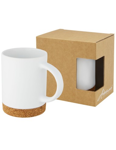 Taza de cerámica de 425 ml con base de corcho...