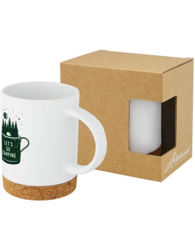 Taza de cerámica de 425 ml con base de corcho...
