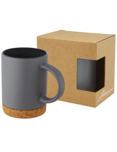 Taza de cerámica de 425 ml con base de corcho...
