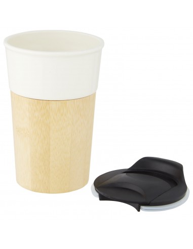 Taza de porcelana de 320 ml con pared exterior...