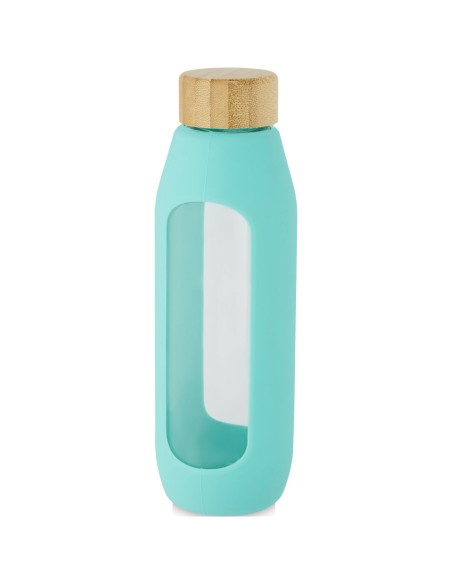 Botella de vidrio borosilicato de 600 ml con agarre de silicona "Tidan"
