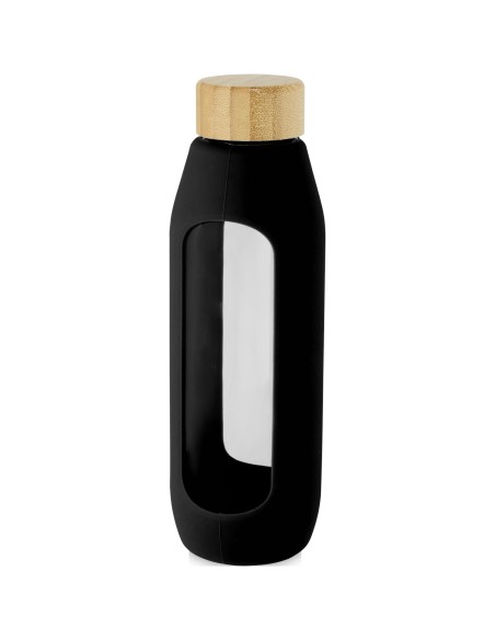 Botella de vidrio borosilicato de 600 ml con agarre de silicona "Tidan"