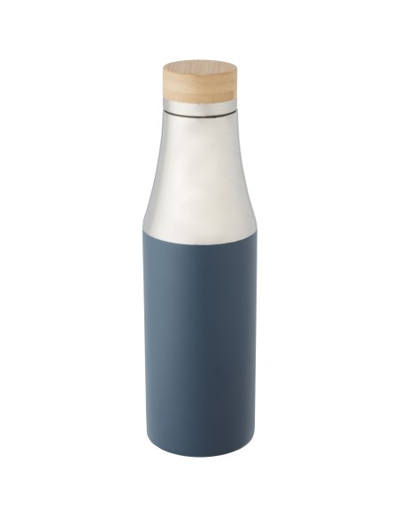 Botella de acero inoxidable con aislamiento al vacío de cobre de 540 ml con tapa de bambú "Hulan"