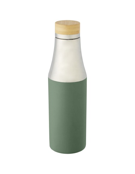 Botella de acero inoxidable con aislamiento al vacío de cobre de 540 ml con tapa de bambú "Hulan"
