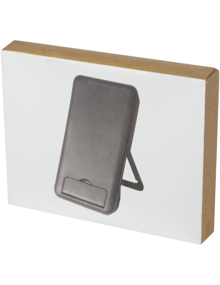 Base de carga inalámbrica de plástico reciclado de 10 W con soporte para teléfono "Loop"