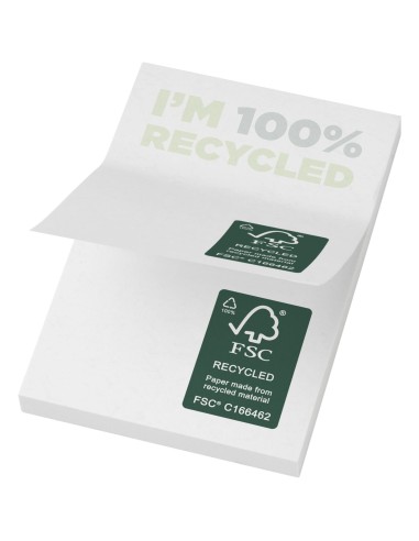 Bloc de notas adhesivas de papel reciclado de 50 x 75 mm "Sticky-Mate®"