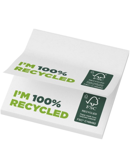 Bloc de notas adhesivas de papel reciclado de 75 x 75 mm "Sticky-Mate®"