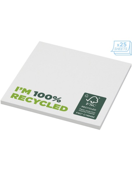 Bloc de notas adhesivas de papel reciclado de 75 x 75 mm "Sticky-Mate®"