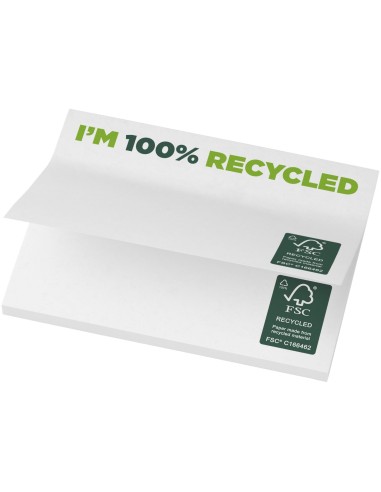 Bloc de notas adhesivas de papel reciclado de 100 x 75 mm "Sticky-Mate®"