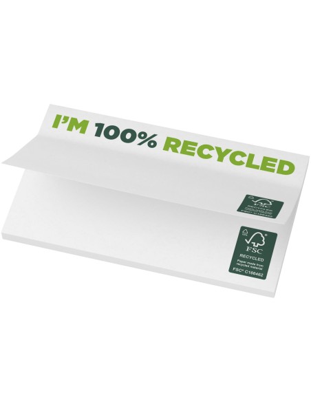 Bloc de notas adhesivas de papel reciclado de 127 x 75 mm "Sticky-Mate®"