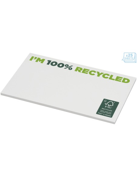 Bloc de notas adhesivas de papel reciclado de 127 x 75 mm "Sticky-Mate®"