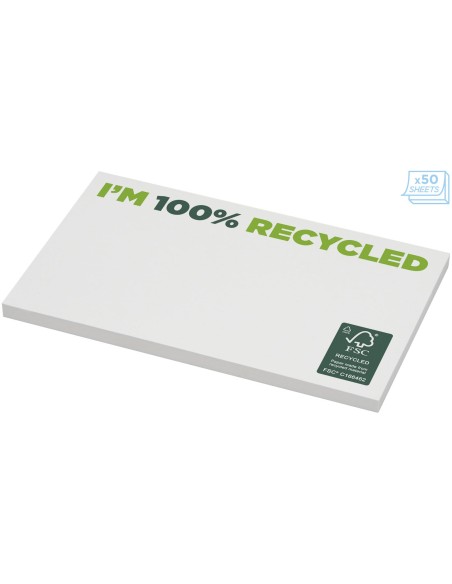 Bloc de notas adhesivas de papel reciclado de 127 x 75 mm "Sticky-Mate®"