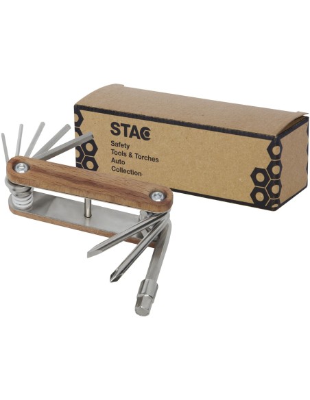 Multiherramienta para bicicletas de 8 funciones con mango de madera "Fixie"