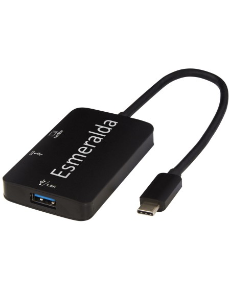 Adaptador multimedia de aluminio tipo C (USB-A/Tipo C/HDMI) "ADAPT"