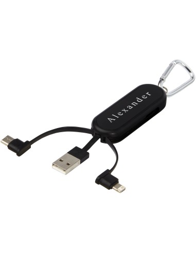 Cable de carga doble con mosquetón y...