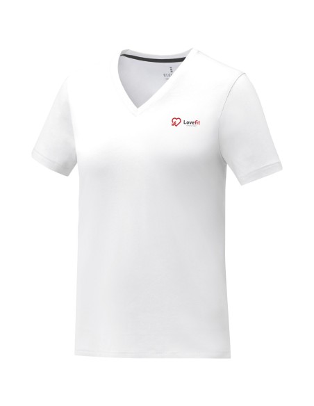 Camiseta de manga corta y cuello en V para mujer "Somoto"