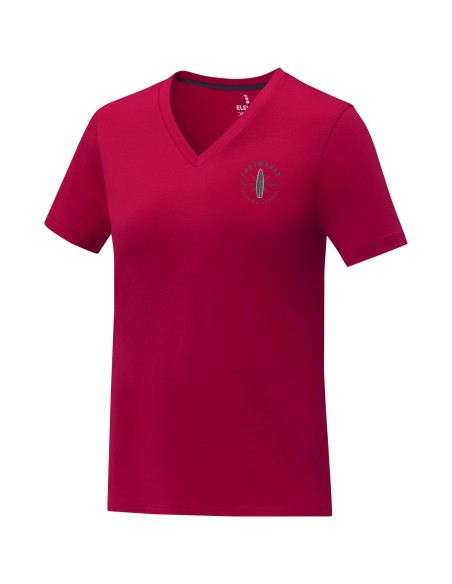 Camiseta de manga corta y cuello en V para mujer "Somoto"