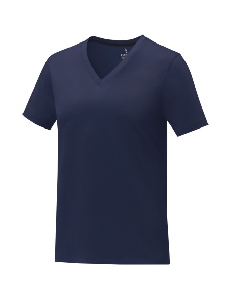 Camiseta de manga corta y cuello en V para mujer "Somoto"