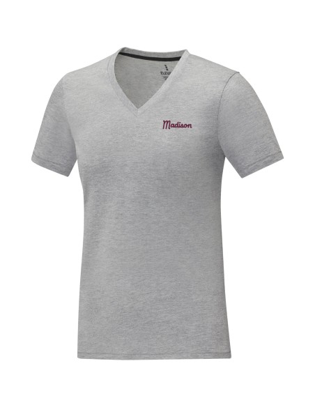 Camiseta de manga corta y cuello en V para mujer "Somoto"