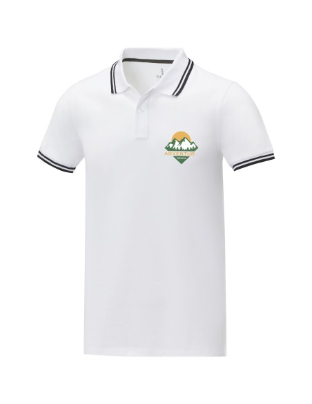 Polo de manga corta con ribete para hombre "Amarago"