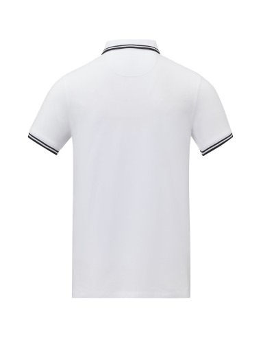 Polo de manga corta con ribete para hombre...