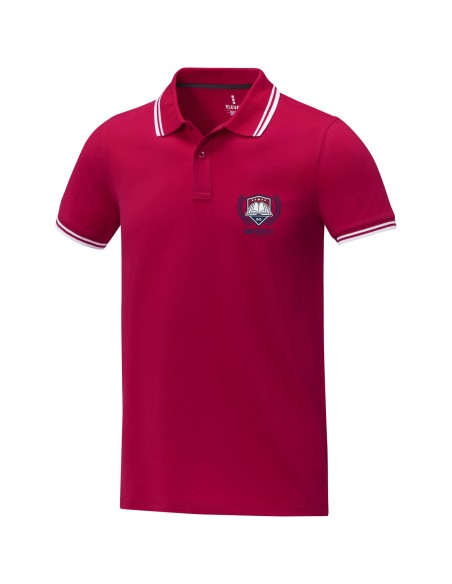 Polo de manga corta con ribete para hombre "Amarago"