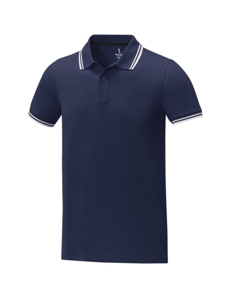 Polo de manga corta con ribete para hombre "Amarago"