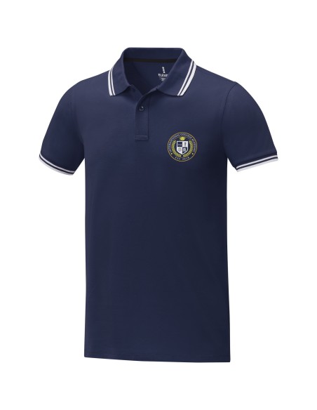 Polo de manga corta con ribete para hombre "Amarago"
