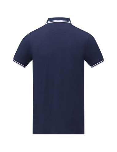 Polo de manga corta con ribete para hombre...