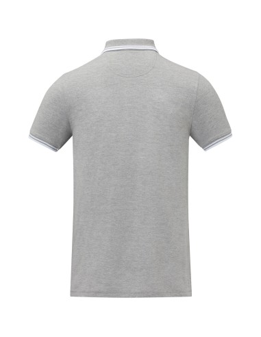 Polo de manga corta con ribete para hombre...