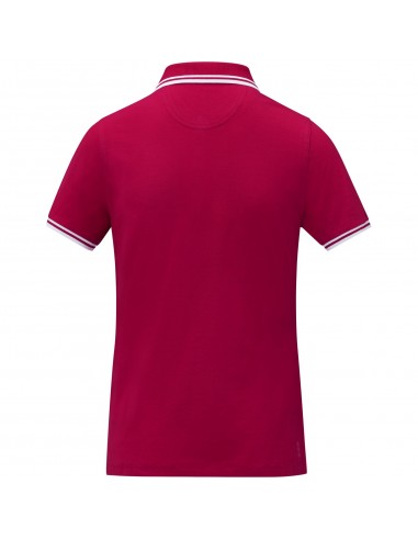 Polo de manga corta con ribete para mujer...