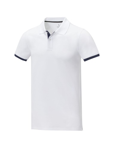 Polo de manga corta de dos tonos para hombre...