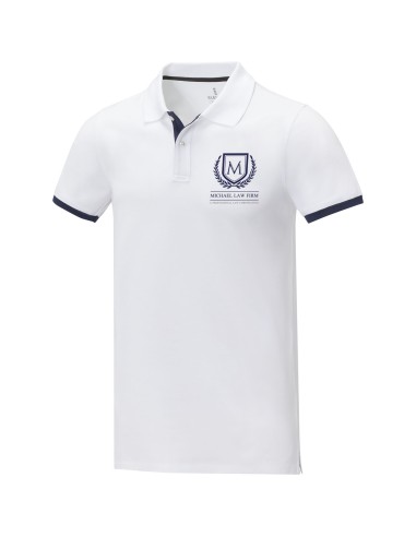 Polo de manga corta de dos tonos para hombre...