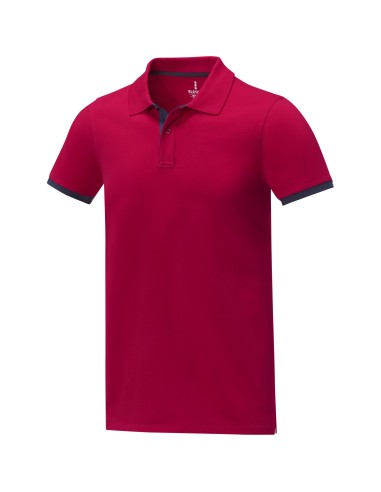 Polo de manga corta de dos tonos para hombre...