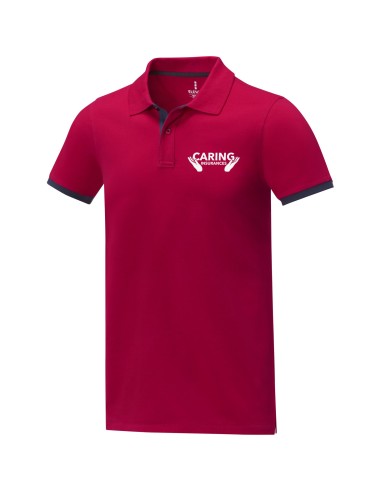 Polo de manga corta de dos tonos para hombre...