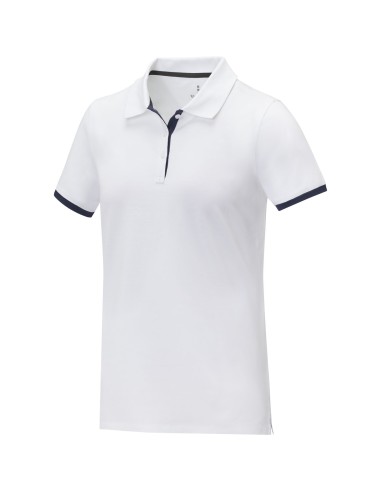 Polo de manga corta de dos tonos para mujer...