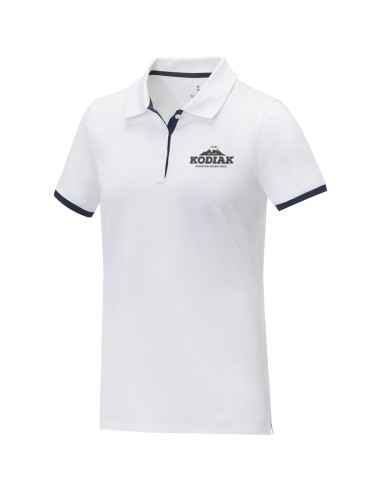 Polo de manga corta de dos tonos para mujer...