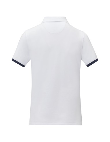 Polo de manga corta de dos tonos para mujer...