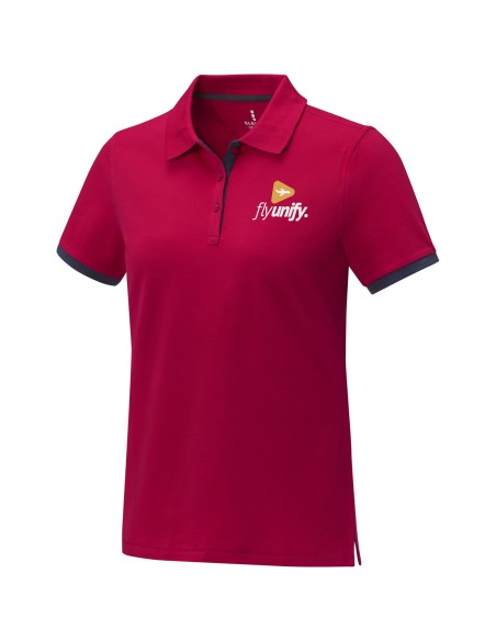 Polo de manga corta de dos tonos para mujer "Morgan"