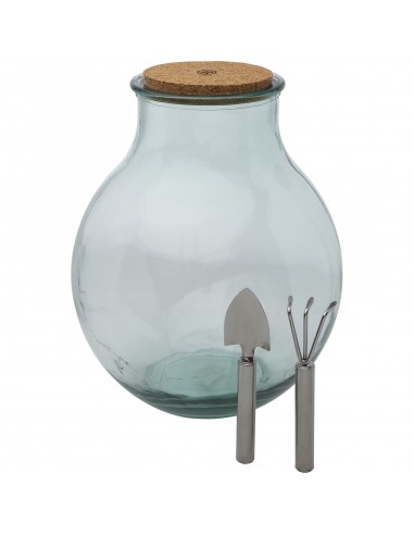 Terrario de vidrio reciclado con set de...