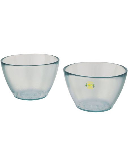 Set de 2 recipientes de vidrio reciclado "Cuenc"