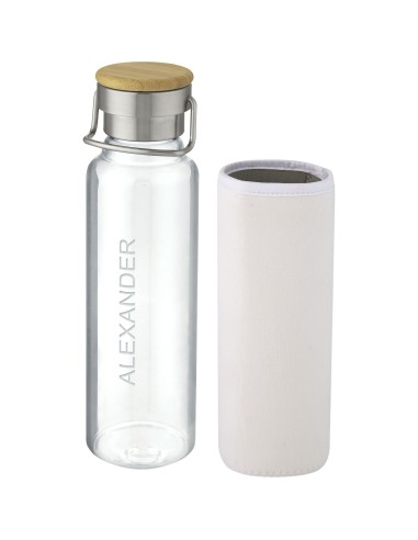 Botella de vidrio de 660 ml con funda de...