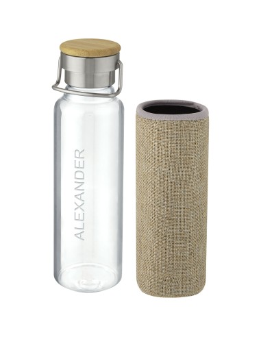 Botella de vidrio de 660 ml con funda de...