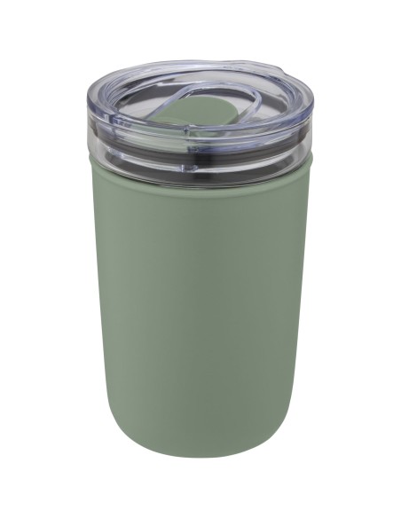 Vaso de vidrio de 420 ml con pared exterior de plástico reciclado "Bello"