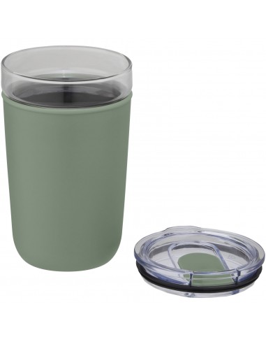 Vaso de vidrio de 420 ml con pared exterior de...