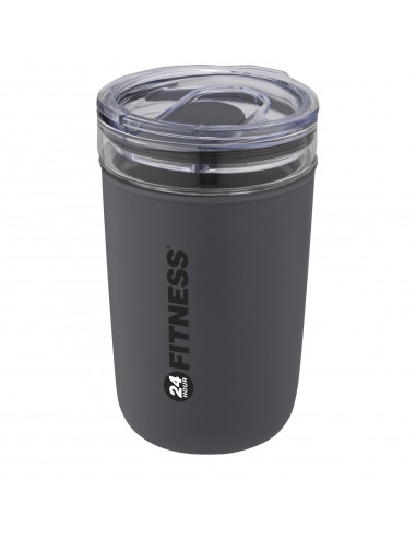 Vaso de vidrio de 420 ml con pared exterior de...