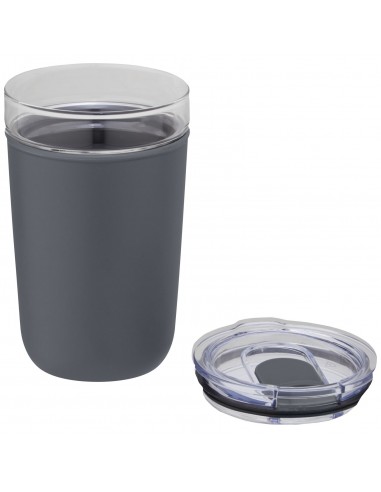Vaso de vidrio de 420 ml con pared exterior de...
