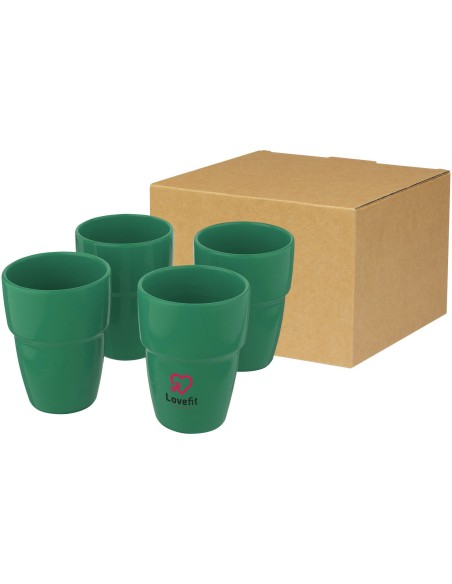 Set de regalo de 4 vasos apilables de 280 ml "Staki"
